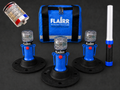 FLAIRR Guardian 3-Flare Kit with Personal Safety Light, Traffic Baton, and professional storage bag.